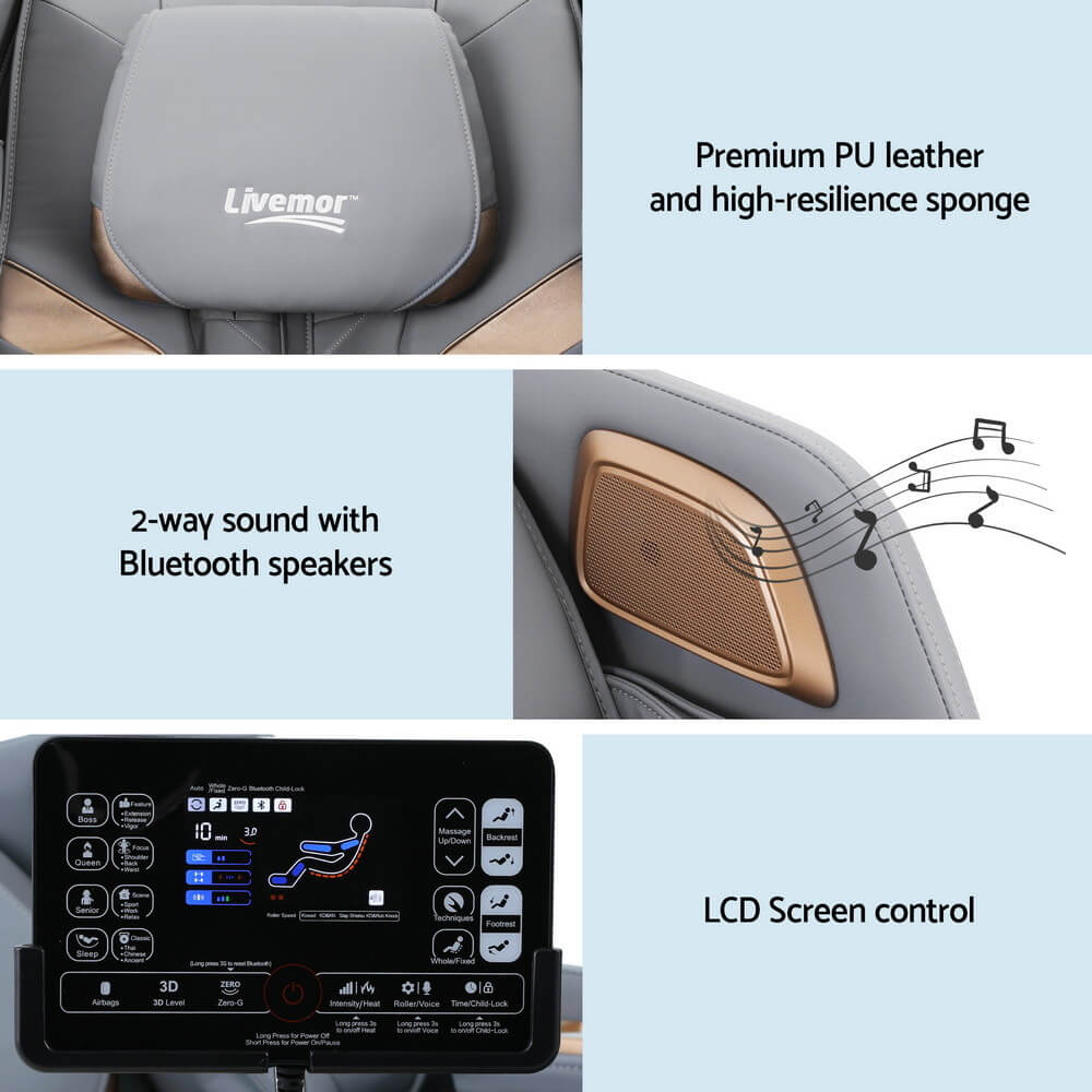 LIVEMOR 4D ROWA Massage Chair Music