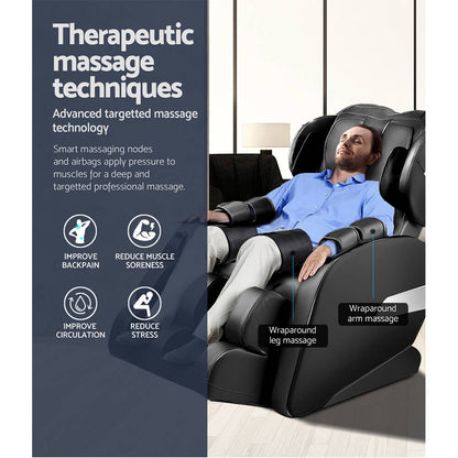 Livemor Electric Comprehensive Massage Chair Full Body Massage, Zero Gravity Black, Heating Function