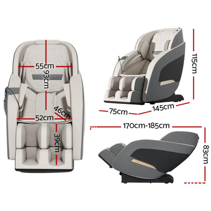 Livemor Electric Massage Chair Zero Gravity Recliner Shiatsu function sizes