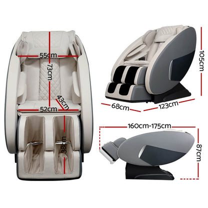 Zero Gravity Recliner Body Back Shiatsu Massager: Livemor Electric Massage Chair - Full Auto Extension, Sleep Mode, Built-in Wheels, 3-Year Warranty