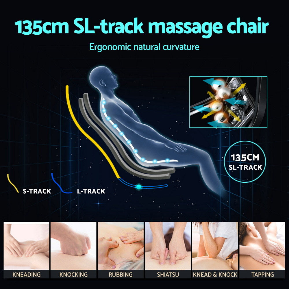 LIVEMOR 4D ROWA Massage Chair | Zero-Gravity, Heat Relief