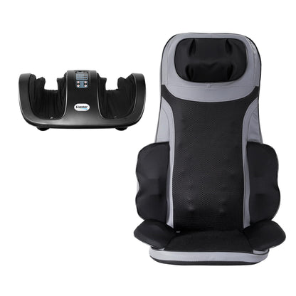 Livemor Full Back Massage Seat Cushion Heating With Kneading Foot Massagers