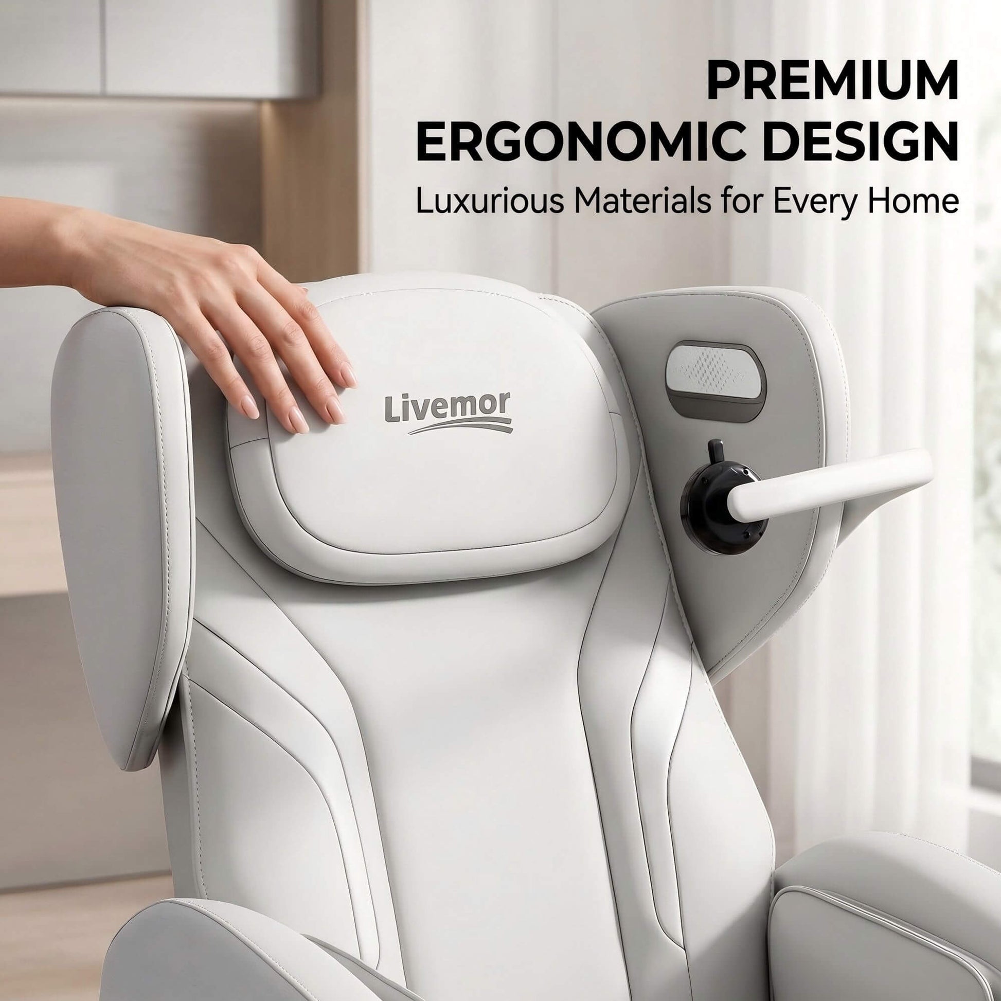 Gray massage chair Premium AI  Electric chair premium ergonomic design.