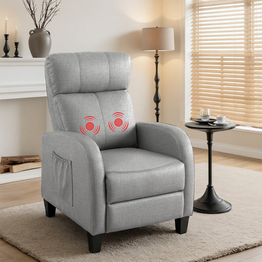 ARTISS RECLINER CompactLounge Massage Chair – Grey Fabric