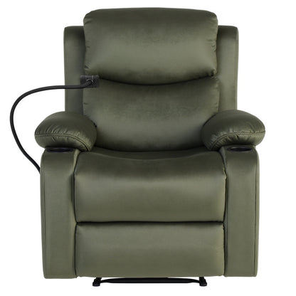 ARTISS RECLINER Chair Heated Massage Chair with Phone Holder Velvet