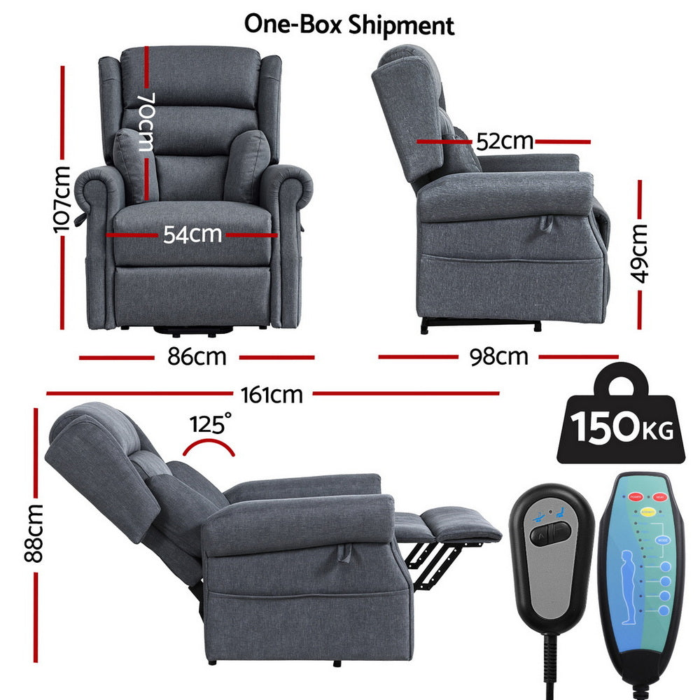 ARTISS RECLINER Chair Power Lift Massage Heated Recliner Sofa