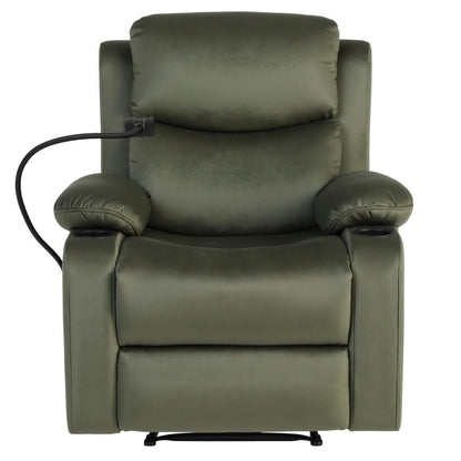 Green RECLINER ComfortLounge Massage chair with cup holders
