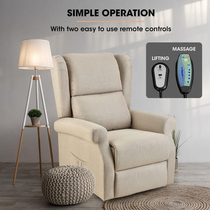 Recliner Massage Chair Simple Operation with 2 easy to use Remote Controls