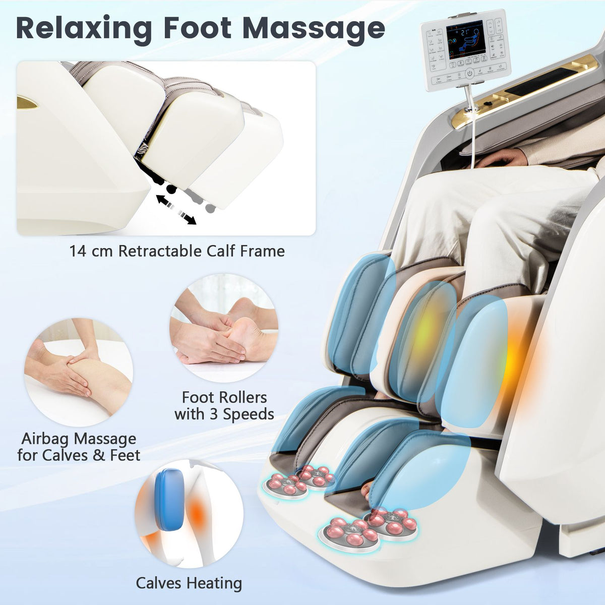 3D THERAPY 36 SL Track 3D Massage Chair Full Body Zero Gravity Massage with Airbags