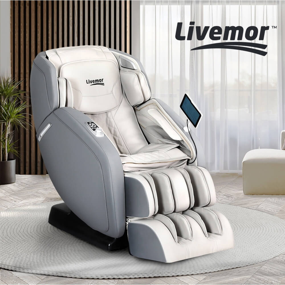 Gray and white Space-saving design Spa Home Massager Chair