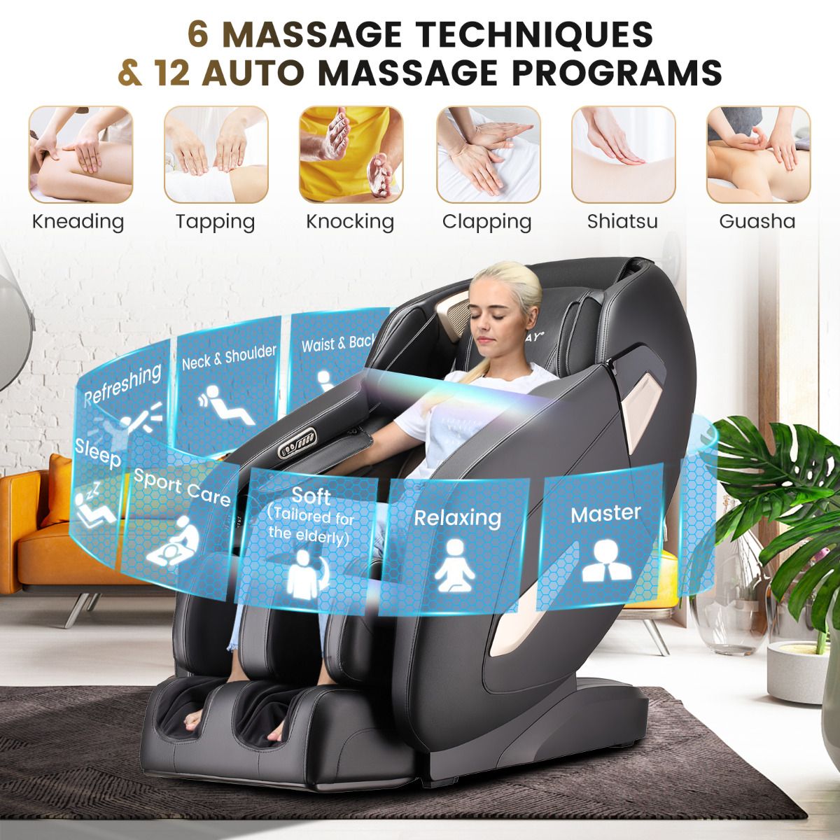 RELAXATION 02 Zero Gravity Shiatsu Massage Chair with Full Body Air Bags