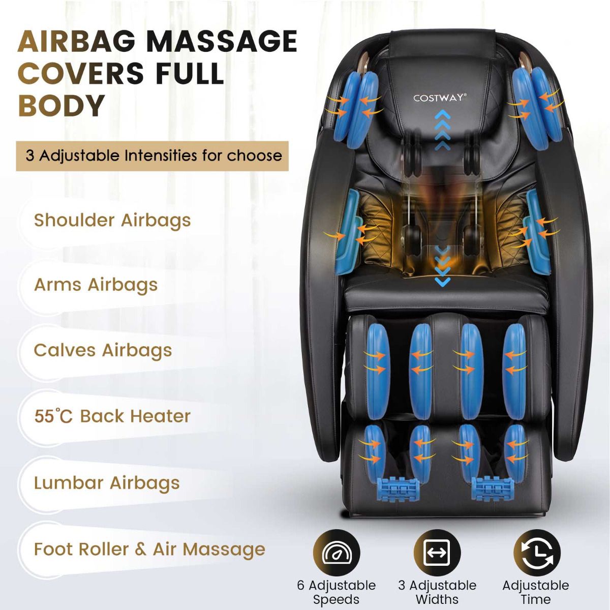 RELAXATION 02 Zero Gravity Shiatsu Massage Chair with Full Body Air Bags